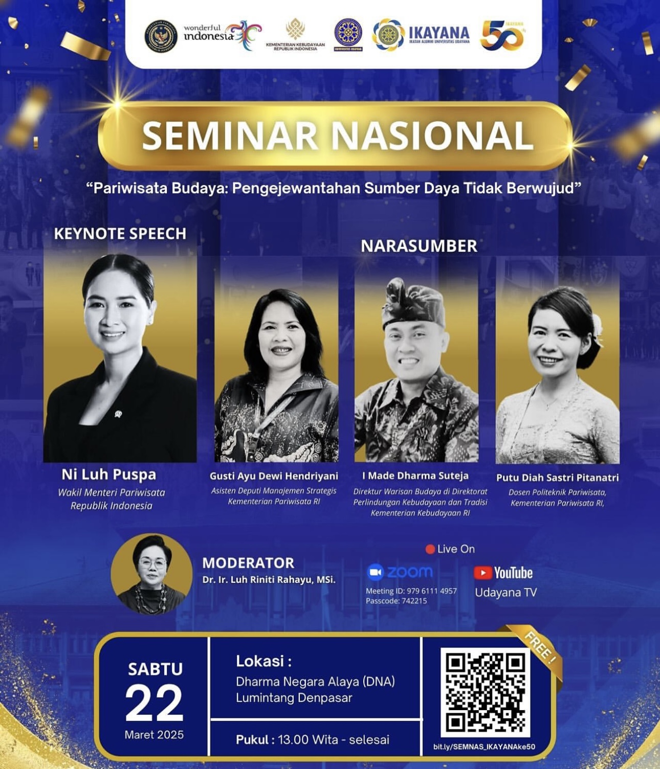 IKAYANA Gelar Seminar Nasional bertema “Pariwisata Budaya: Pengejewantahan Sumber Daya Tidak Berwujud”